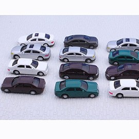 Random 50pcs Scale 1:75 Gauge OO Painted Mini Model Cars for Building Train Layout