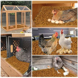 MUYG 4 PCS Washable Chicken Nesting Pads,11.8x11.8 Artificial Grass Turf Reusable Chickens Nest Box Bedding Liners for Hen Coop Egg Duck Goose