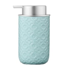 Foaming Hand Soap Dispenser, 350ml (12 Oz), Refillable Ceramic Foam Soap Dish Dispenser with Silver Pump for Lotion Hand Soap Kitchen Bathroom (Green)