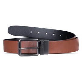 Hurley Men's Reversible Leather Belts, Cognac, Small