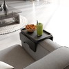 HOLANA Acacia Wood Sofa Armrest Tray - 13.75 x 9.5in