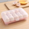 Fridge Egg Tray, 15 Grids Multifunctional Clear Egg Storage Container