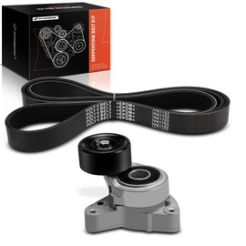 A-Premium Engine Serpentine Belt Drive Kit Compatible with Honda CR-V CRV 2009 & Acura TSX 2007-2008 - 2.4L