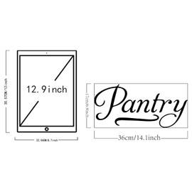 SUPERDANT 1 Sheet PVC Wall Sticker Pantry Decor Glass & Door Decal for Kitchen Room - 14"x6.7"