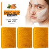 Asheyya 3 Pcs Kojic Acid Soap, Handmade Organic Lemon Turmeric