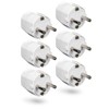 HEITECH PVC Protective Contact Plug, Shatterproof, 6 x Protective Contact