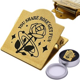 Brass Large Binder Clip Metal Paper Clips Heavy Duty Bulldog Hinge Clips Notebook Clips Flat Gold Vintage Journal Clips File Binder Clip Clamps for Planner Office School Star