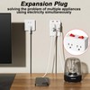 Oviitech Grounded Outlet Wall Tap Adapter with Red Indicator On/Off