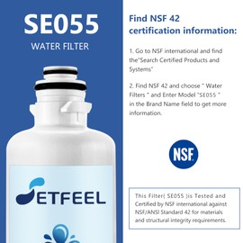 SETFEEL BORPLFTR55 Water Filter Replacement for Bosch Ultra Clarity Pro BORPLFTR50, Replace 12033030,B36CD50SNS, B36CT80SNS, 2 Pack