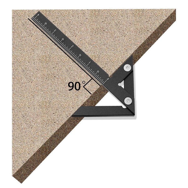 KETIPED Aluminum Imperial Circle Center Positioning, 45/90 Degree Positioning Ruler,