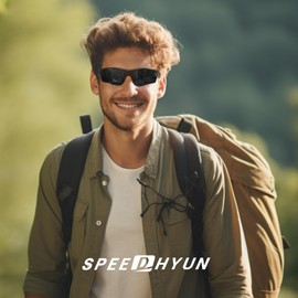 SPEEDHYUN Men's Polarized Sports Sunglasses, UV Protection, Bicycle, Fishing, Driving, Running, 2-Pack, Sports Sunglasses, Men's Polarized Sunglasses, 2-Piece Set, Unisex, Ultra Light, TR90, UV400, UV