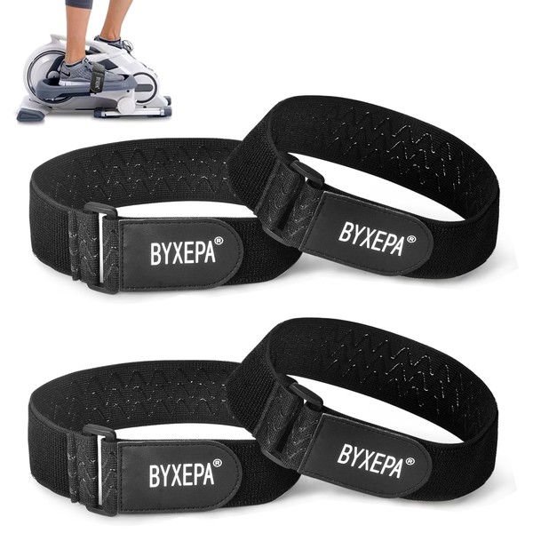 4 Pack Leg Exerciser Pedal Straps, Adjustable Elastic Pedal Straps