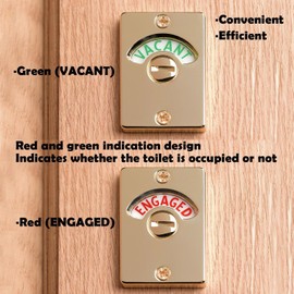 2Pcs Latch Indicating Lock,Latch Indicator Bolt,Privacy Partition Indicator Lock with Occupancy Indicator,Toilet Public Toilet Bathroom Stall Door Latch Lock (Silver,2pcs)