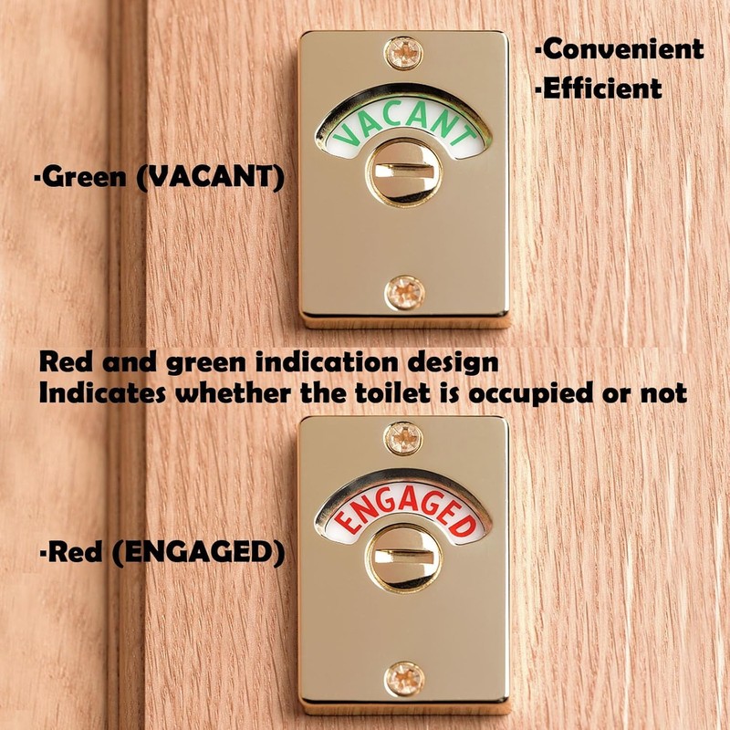 2Pcs Latch Indicating Lock,Latch Indicator Bolt,Privacy Partition Indicator Lock with