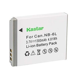 Kastar NB-6L Battery (1-Pack) for Canon PowerShot D10, D20, ELPH 500 HS, S90, S95, S120, SD770, SD980, SD1200, SD1300, SD3500, SD4000, SX170, SX240, SX260, SX270, SX280, SX500, SX510, SX600, SX700 HS