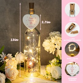 18th Birthday Gifts for Girls, Happy 18th Light up Bottle Birthday Gifts, 18 Year Old Girl Funny Turning 18 Milestone Birthday keepsake,18th Birthday Gifts for Daughter, Granddaughter, Niece, Friend
