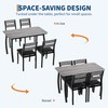 GarveeHome Dining Table Set for 4, 5 Piece Metal Frame