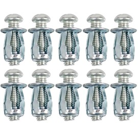 Hollow Metal Cavity Anchors, 10Pcs M4 Extra Short Hollow Wall Anchors Hollow Door Fixings for 0-5mm Door Wall Aluminium Sheet Iron Sheet Wooden Board (25mm)