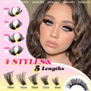Lash Clusters D-Curly Individual Lashes Volume Eyelash Clusters Bulk zanlufly