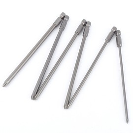 Cross Head Screwdriver Bit Set 6pcs S2 Steel Magnetic 1/4" Hex Shank 150mm Long Screwdriver Bit Tool PH1 PH2