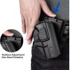 Gun&Flower OWB Holster Fit Glock 43 Glock 43x, 360 Degrees