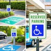 Handicapped Parking Signs - 18 x 12 Inch Aluminum (4Pack)