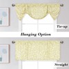 VOGOL Farmhouse Style Valances for Windows, Linen Textured Tie Up