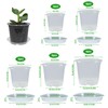 30 Pack 3/4/5/6/7 Inch Clear Nursery Pots with Drainage and