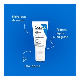 Loción Hidratante Facial de Noche CeraVe Piel normal a Seca 52 ml