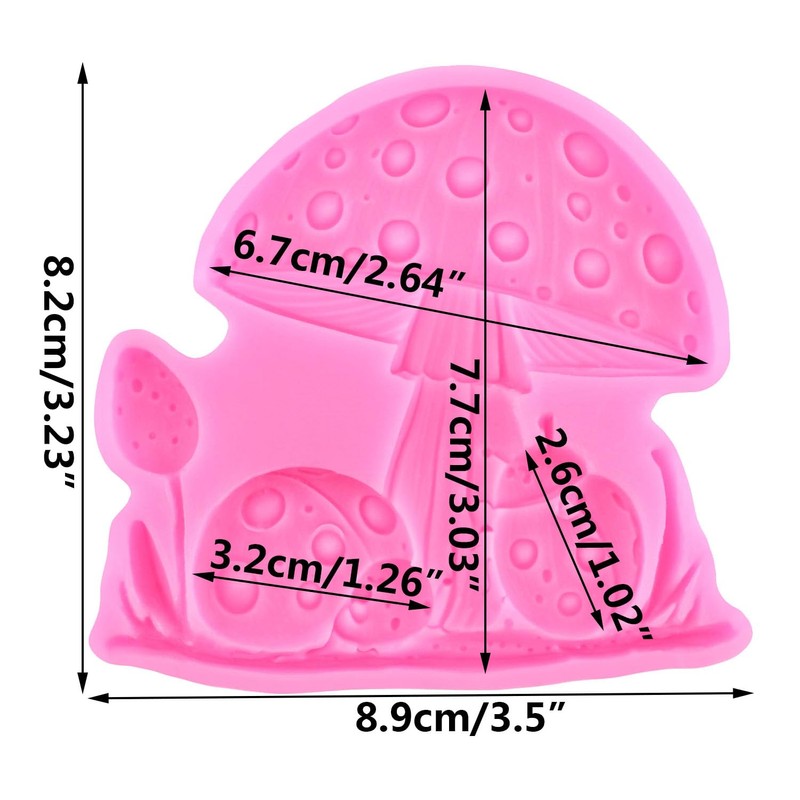 XMOLDNMS Pilz Fondant Silikonformen für Kuchen Dekoration Cupcake Topper Schokolade