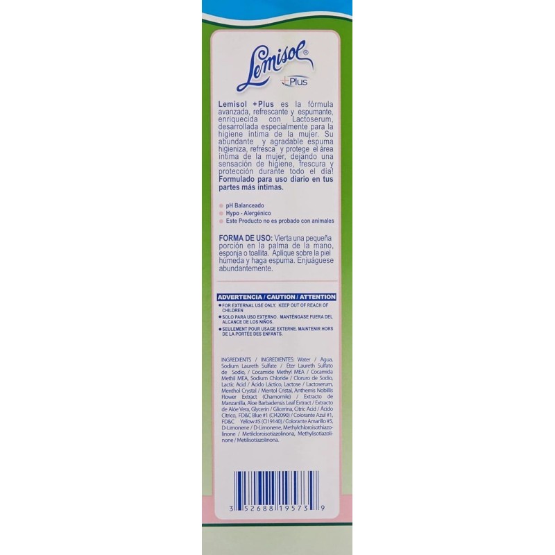 Lemisol Plus Gentle Daily Cleanser, Original Refreshing Formula, 16 Oz
