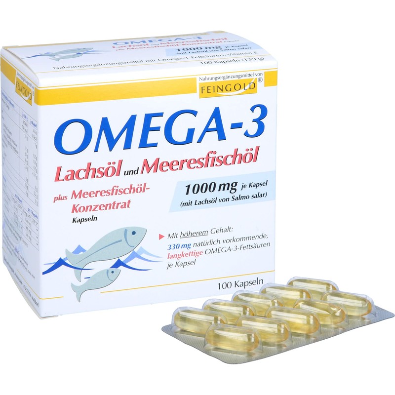 Omega 3 Salmon Oil and Sea Fish Oil Capsules