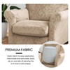 EVOLLER 2 Pieces Armchair Slipcover with Separate Chair Cushion Cover