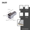 Dalsys 5 x End Piece for Tile Rail 8 mm,