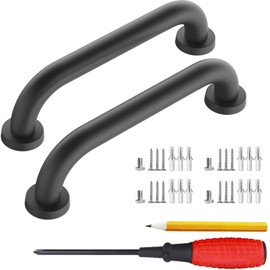 Stair Hand Railing,Safety Handle Bar,Iron Outdoor Deck Rail,Safety Handle Bar,Banister Rail Deck Hand Rail Rustic Pipe Handle Wall Mount Stainless Steel (2)