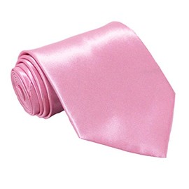 Soophen NEW Mens Necktie SOLID Satin Neck Tie Pink