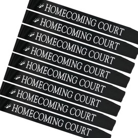 NAUXIUDSJS Homecoming Court Sashes Black, Homecoming Sashes for High School Dance Party Costume Event Graduation Party Cosplay Pageants Prom Party Accessories, 8 Pack Black