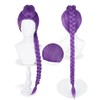 Dark Purple Long Braided Cosplay Wig, Heat Resistant Anime Hair