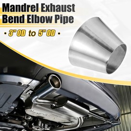 X AUTOHAUX Car Mandrel Exhaust Bend Elbow Pipe 304 Stainless Steel Concentric Reducer 3" OD to 5" OD 2pcs