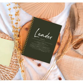 OXW Leadership Gifts Notebook Journal, Leader Gifts for Women Men, Office Notebook for Work, Thank You Gifts for Leader Mentor Boss Supervisor, Olive Green Spiral Notebook 5.5 x 8.3