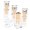 Vaguelly 4 Pcs Transparent Small Portable Refillable Lipstick Tubes DIY