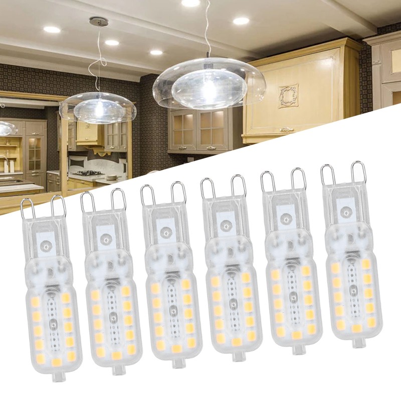 6pcs G9 LED Bulb 5W Transparent Cover 22LED Dimmable G9