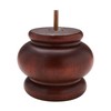 4 in. H x 4-7/8 in. Dia Stained Cherry Solid