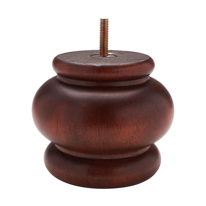 4 in. H x 4-7/8 in. Dia Stained Cherry Solid