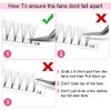 Fan Eyelash Extensions, 5D-C-0.07-15, Short, Ready-Made Volume Eyelashes, 0.07 C