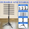 Braiding Hair Rack Standing with 120 Pegs, Height Adjustable 2-Side