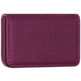 AI-DEE RFID Blocking Wallet - Minimalist Leather Business Credit Card Holder (PW-Wine Red)