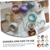 FOMIYES 9Pcs Resin Finger Ring Fashion Decor Unique Clear Rings