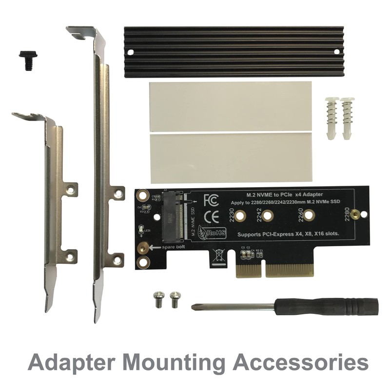 Bejavr M.2 NVME to PCIe 3.0/4.0 x4 Adapter, NVME/AHCI SSD