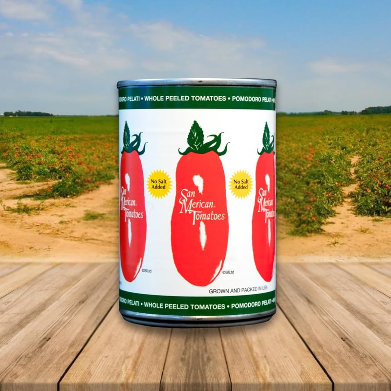 SMT San Merican Tomato No Salt Added Whole Peeled Tomatoes,